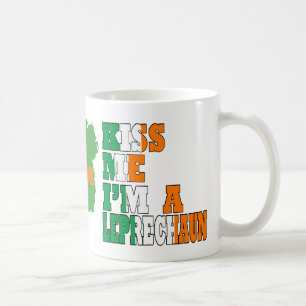 Caneca De Café Beije-me, sou um monograma de duende