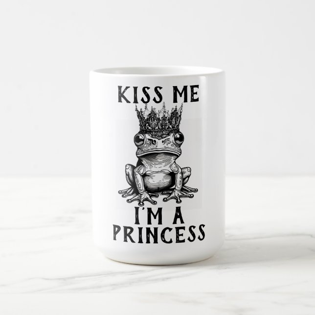 Caneca De Café Beije-me, sou uma princesa Coffee Mug (Centro)