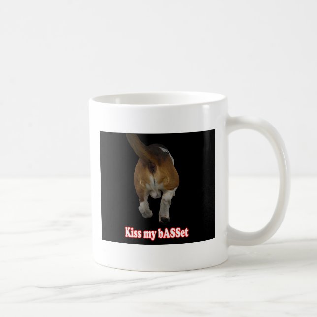 Caneca De Café Beije meu bASSet (Direita)