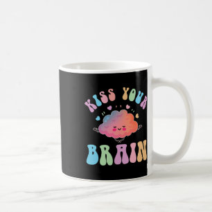 Caneca De Café Beije Seu Cérebro Retro Autismo Especial Edu