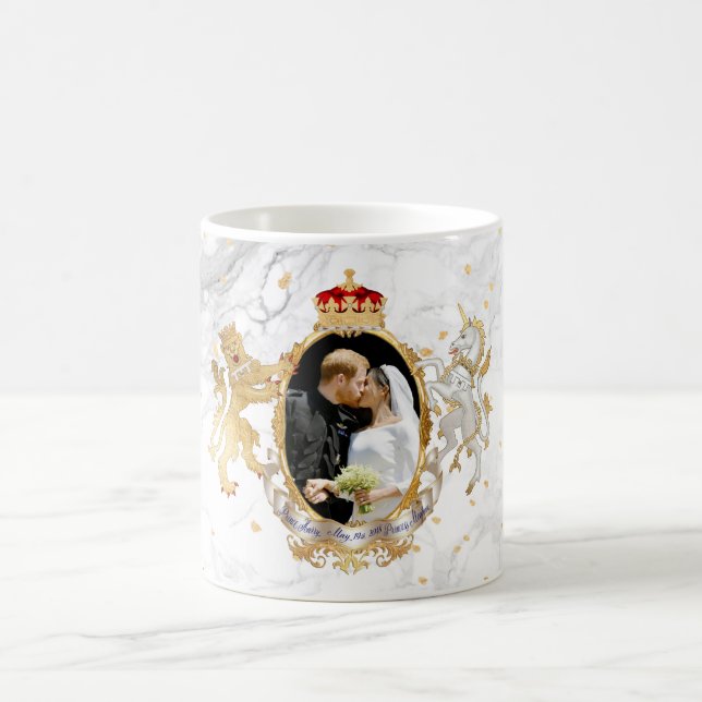 CANECA DE CAFÉ BEIJO DE CASAMENTO REAL, HARRY+MEGHAN (Centro)