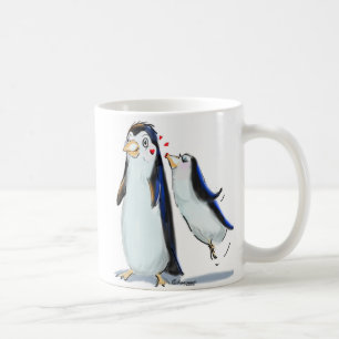 Caneca De Café Beijo do pinguim