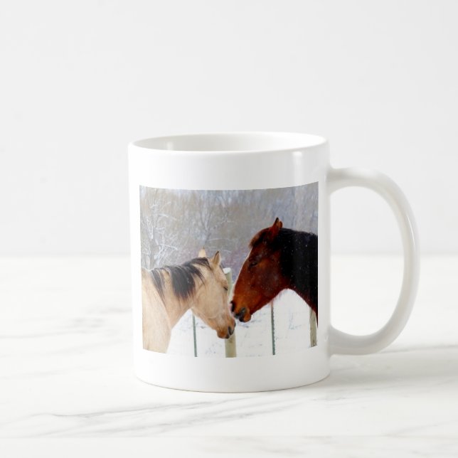 Caneca De Café Beijo dos cavalos (Direita)