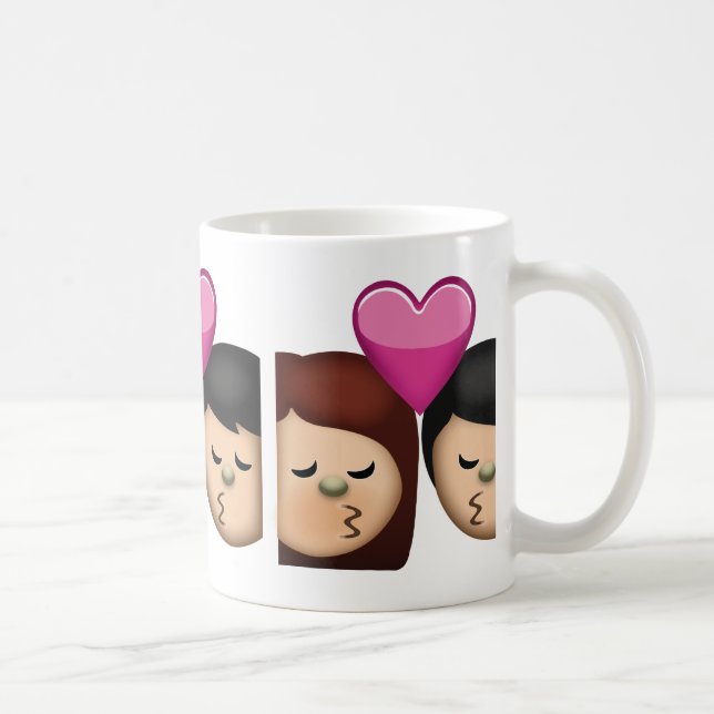Caneca De Café Beijo Emoji (Direita)