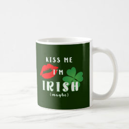 Caneca De Café Beijo Engraçado Me Sou Irlandês Dia de São Patríci