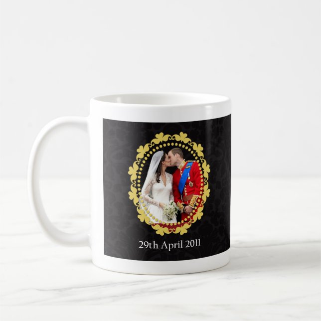 Caneca De Café Beijo real do casamento de William e de Kate (Esquerda)
