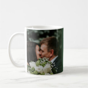 Caneca De Café Beijo Verde Elegante Salve a Data