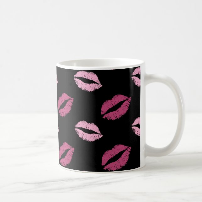 Caneca De Café Beijos Cor-de-Rosa (Direita)