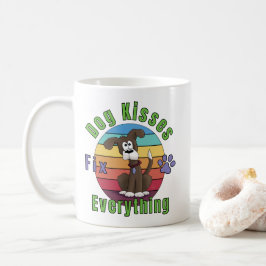 Caneca de Café Beijos de Cachorro Corrigem Tudo