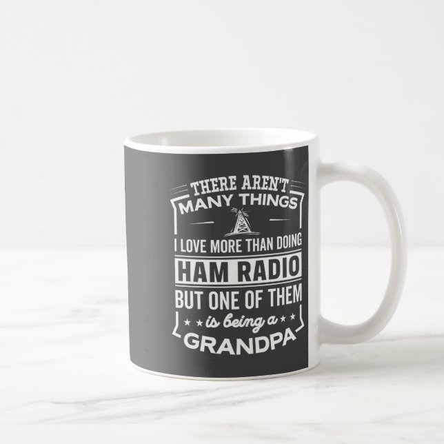 Caneca De Café Being A Ham Radio Grandpa Funny Old Man  (Direita)