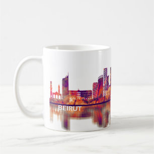 Caneca De Café Beirut Lebanon Skyline