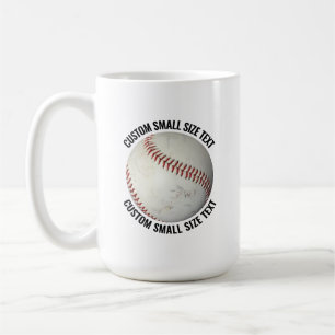 Caneca De Café Béisbol de Texto Personalizado Pequeno 450ml Custo