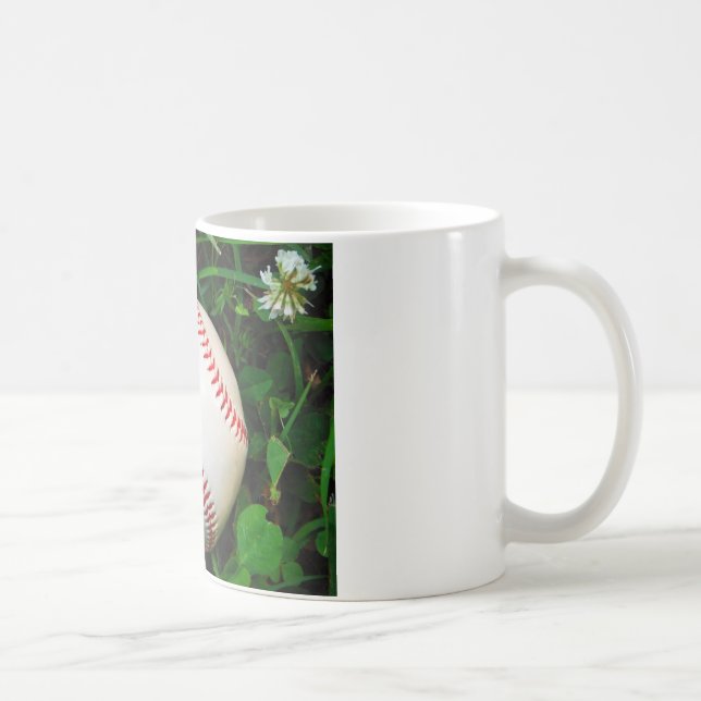 Caneca De Café Beisebol Branco com Ponta Vermelha (Direita)