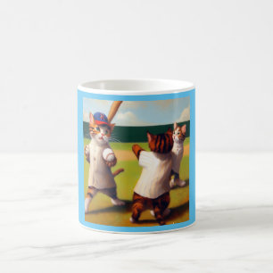 Caneca De Café Beisebol de gatos