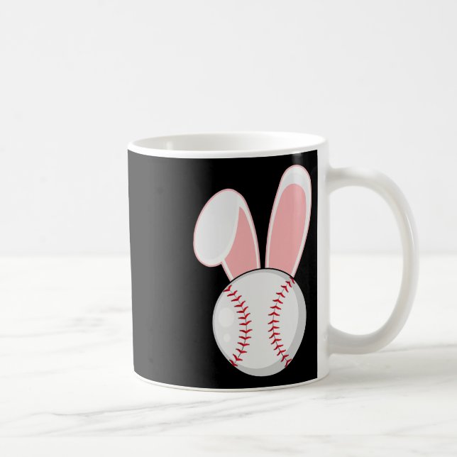 Caneca De Café Beisebol divertido Crianças de Páscoa de coelho (Direita)