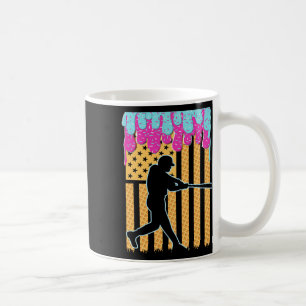 Caneca De Café Beisebol Driblado Boys Sorvete American Flag 4th