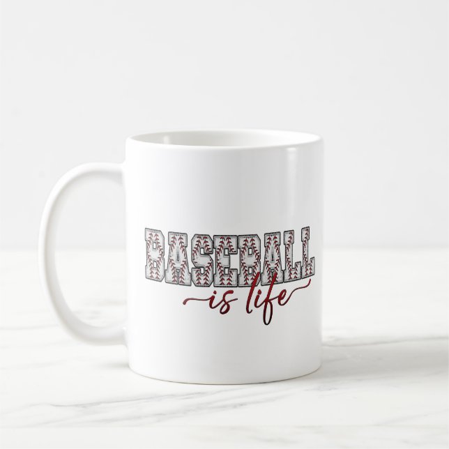 Caneca De Café Beisebol É A Lama De Vida (Esquerda)