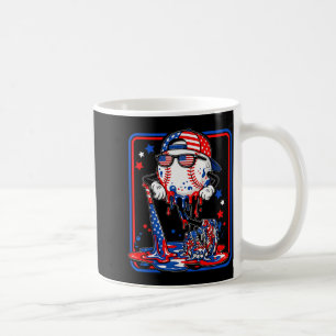 Caneca De Café Beisebol gota legal 4 de julho patriótico american