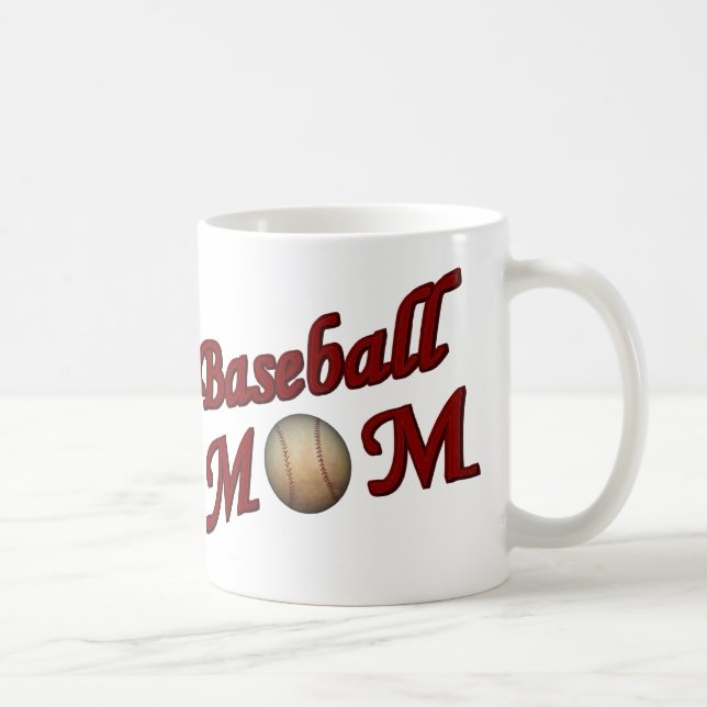 Caneca De Café Beisebol Mãe Cute (Direita)