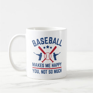 Caneca De Café Beisebol Me Faz Feliz Você Não