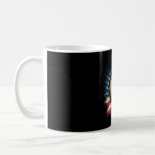 Caneca De Café Beisebol Patriótico EUA Bandeira Americana Esporte