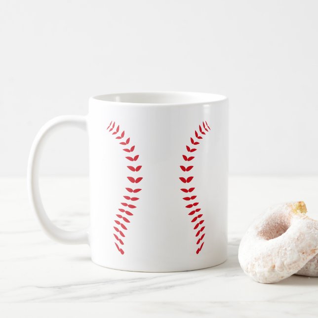 Caneca De Café Beisebol Stitch (Com Donut)