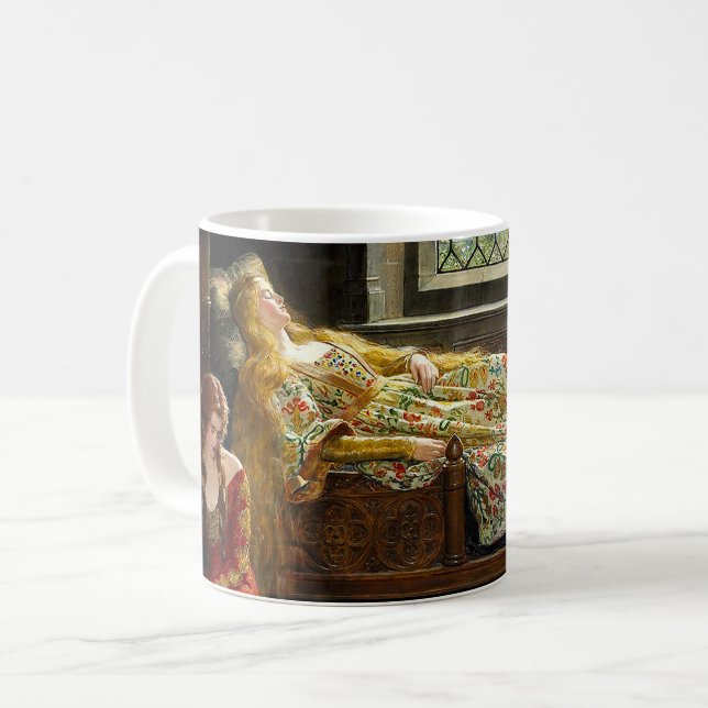 Caneca De Café Bela Adormecida Pré-Raphaelita (Frente Esquerda)