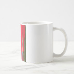 Caneca De Café Bela Arte Abstrata de Cor com Textura Vermelha e V