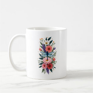 Caneca De Café Bela Arte de Aquarela de Libélula Amante de Inseto