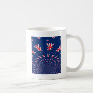 Caneca De Café Bela Arte de Impressão da Bandeira da Nova Zelândi