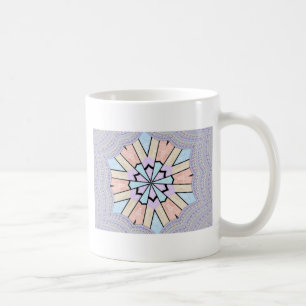 Caneca De Café Bela Arte Geométrica em Pastel Macio Impressão