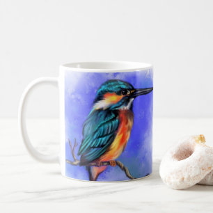 Caneca De Café Bela Ave Kingfisher - Cores d'Água Migradas