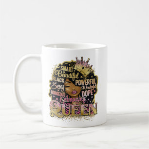 Caneca De Café Bela Bela Rainha Negra Melanina Sista