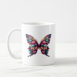 Caneca De Café Bela Borboleta Colorida