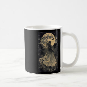 Caneca De Café Bela Bruxa Fantasia Gótica Vampiro Luar