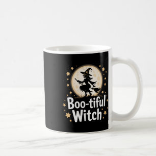 Caneca De Café Bela Bruxa Silhouette Halloween Bruxa Bruxa Lua 1