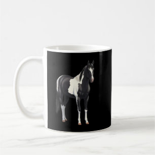 Caneca De Café Bela camiseta Negra Pinto Cavalo