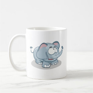Caneca De Café Bela caneta Elefante Engraçada Coffee Mug