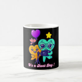 Caneca De Café Bela caricatura Duo Coffee Mug - Disparo Dia de Di