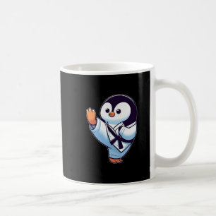 Caneca De Café Bela Caricatura Pinguin Karate Artes Marciais