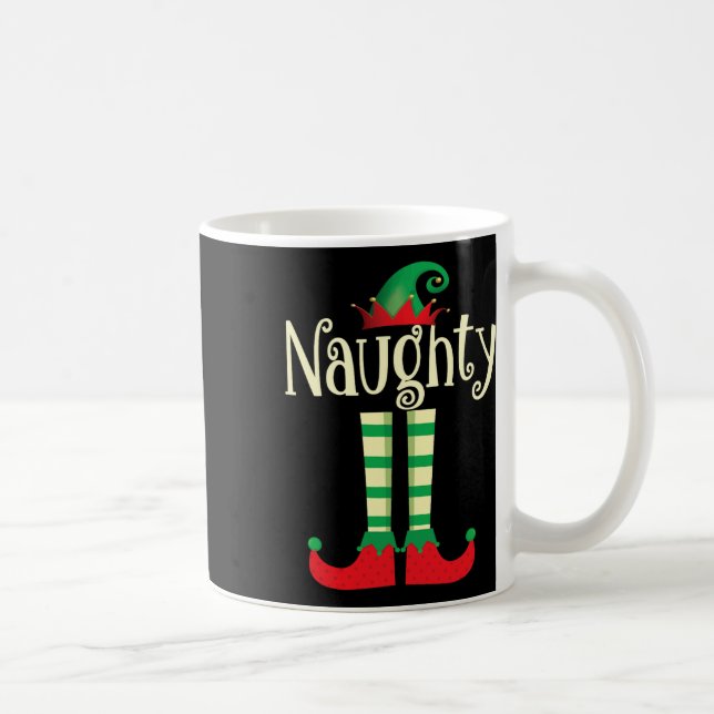 Caneca De Café Bela Casal De Natal, O Elfo Malvado (Direita)
