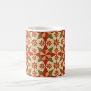 Caneca De Café Bela Colcha de Estrela de Natal