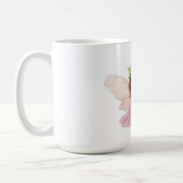 Caneca De Café Bela Coroa de Flor Mágica Bebê Fada (Esquerda)