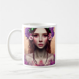 Caneca De Café Bela encantadora personalizada Fantasia Arte AI
