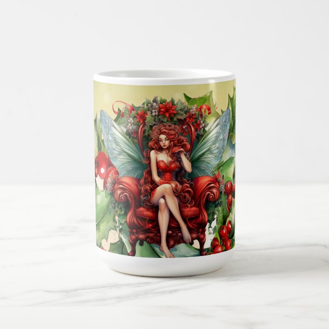 Caneca De Café Bela Fada De Natal Assentada (Centro)