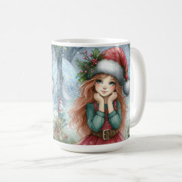 Caneca De Café Bela Fada Feliz Natal