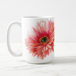 Caneca De Café BELA FLOR DE MARGARIDA margaridas em aquarela cor-