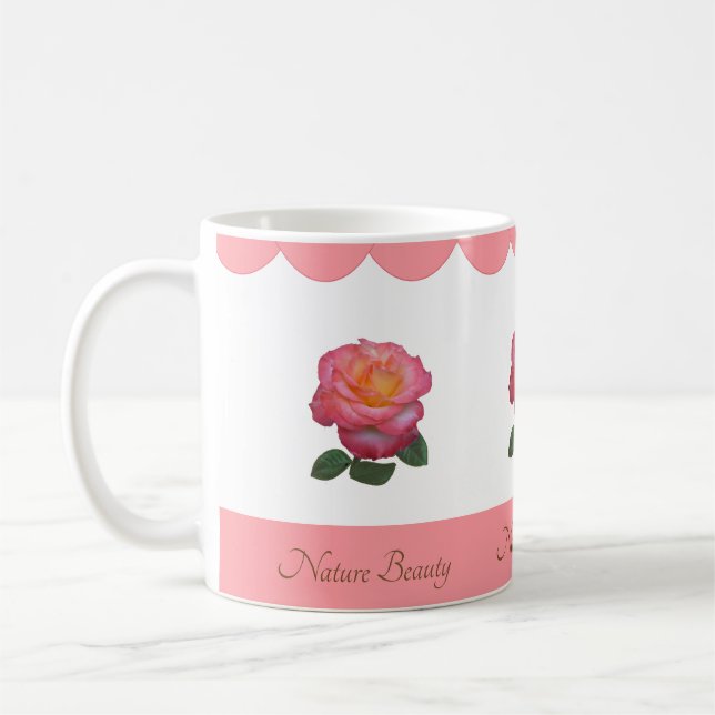 Caneca De Café Bela Flor de Rosa (Esquerda)