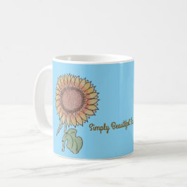 Caneca De Café Bela flor de sol