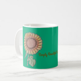 Caneca De Café Bela flor de sol